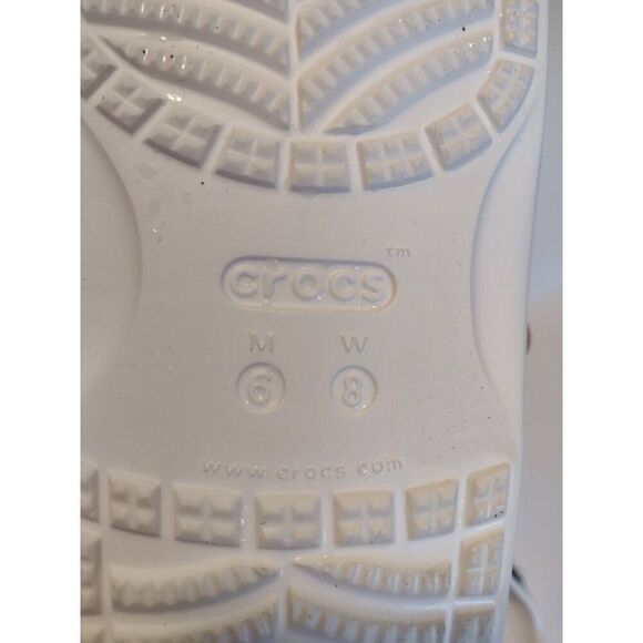 Crocs Classic White Tie Dye Solarized Double Strap Slide On Sandals W 8 Men 6 - Picture 7 of 8